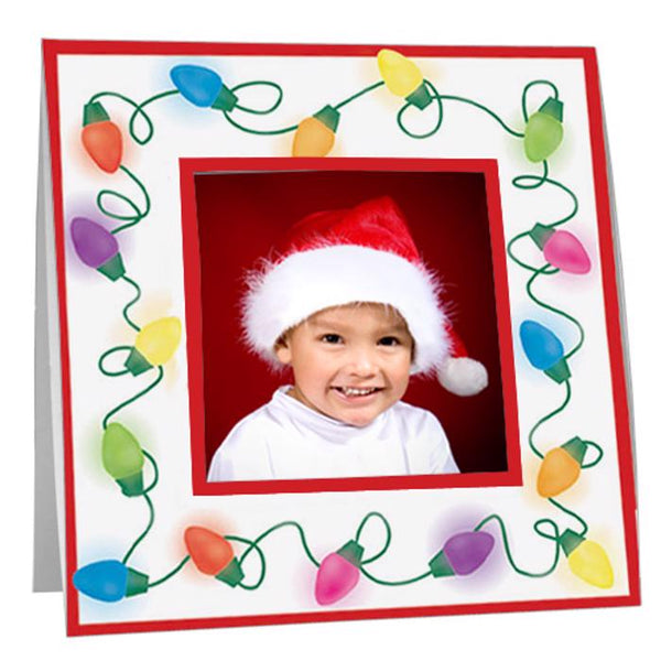 Holiday String Lights Paper Polaroid Frame