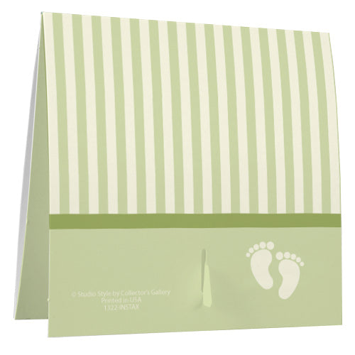Green Baby Footprints Instax Frame