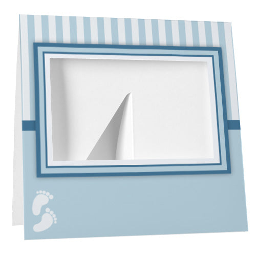 Blue Baby Footprints Instax Frame