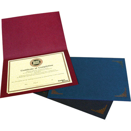 Full Color Custom Printed Certificate Folder - 589DP