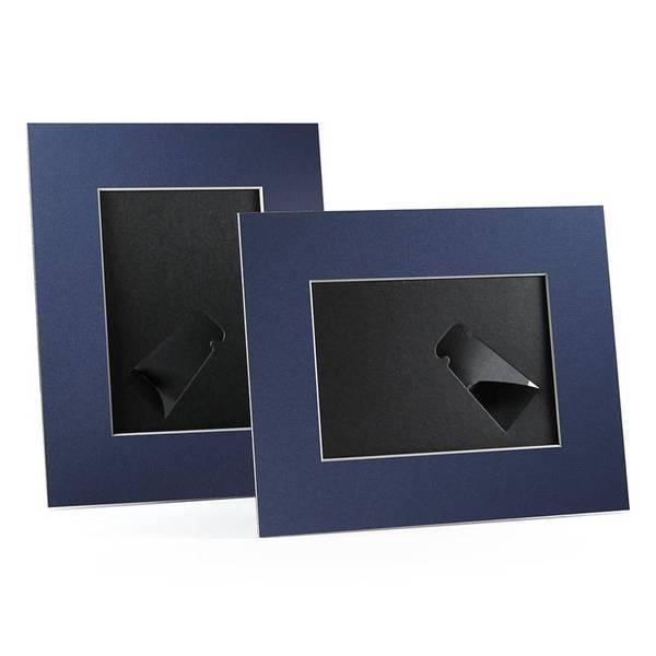 4x6, 5x7 or 8x10 Navy Angle Cut Easel Series frames