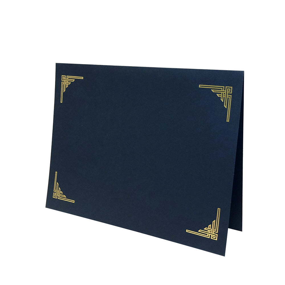 Blue Art Deco Certificate Holder
