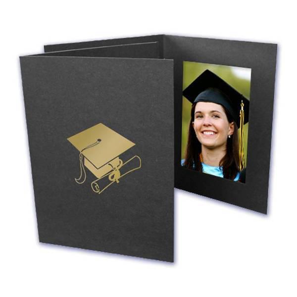 4x6 EconoBright Folders Stamped Series with graduation cap foil stamp