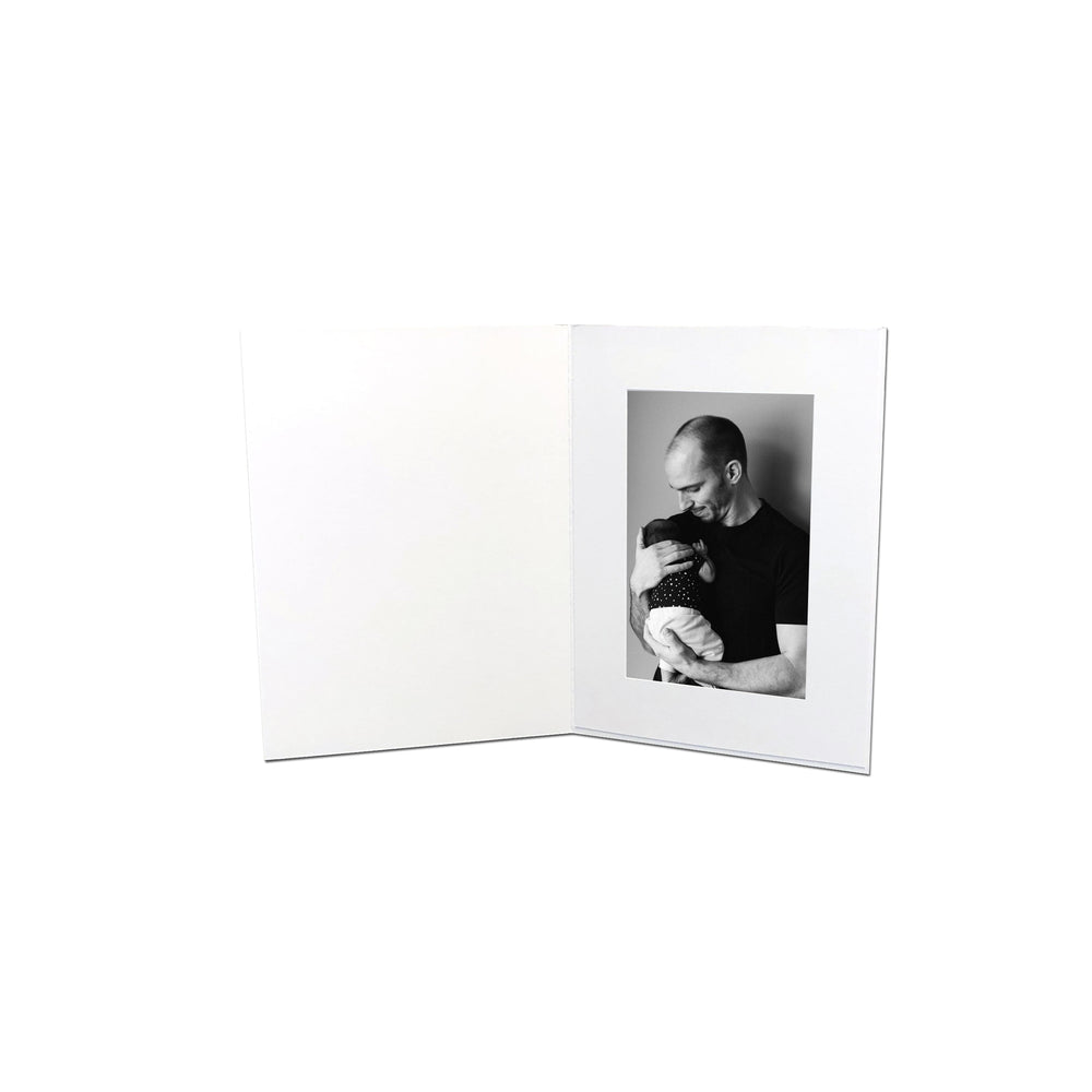 4x6 White EconoBright Folders Blank frames