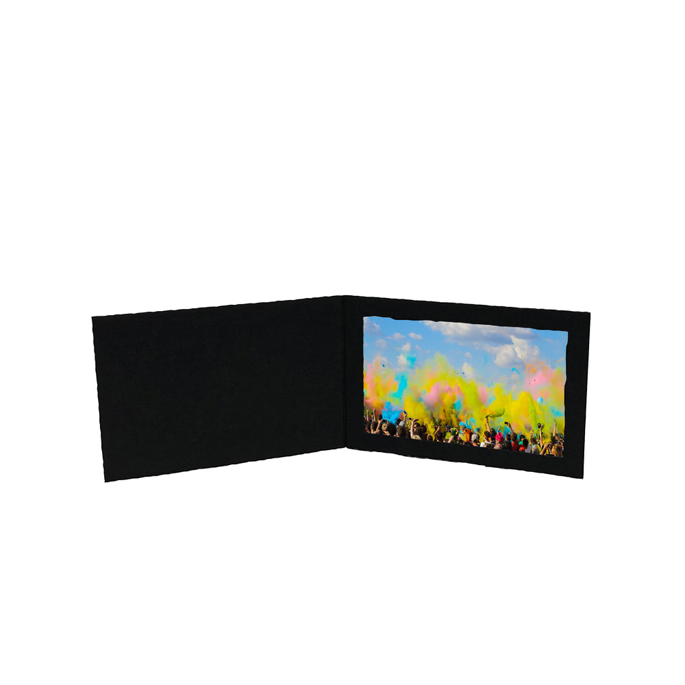 Black Side-Insert Portrait Folders frames in horizontal orientation