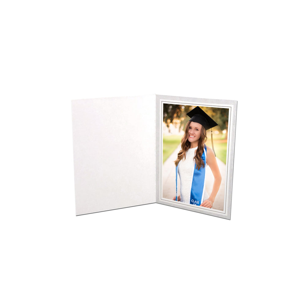 Gray Smooth Marble Gray Folder frames in vertical orientation