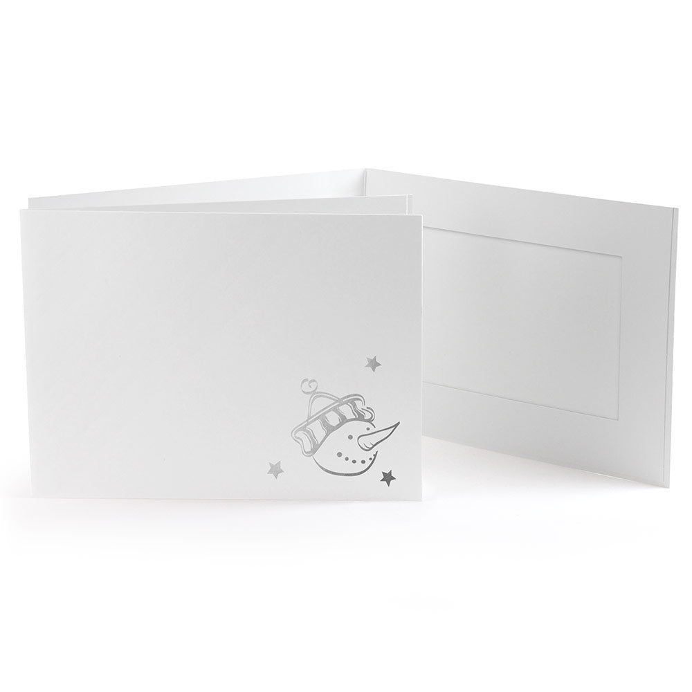 6x4 EconoBright Folders Stamped Series with snowman foil stamp