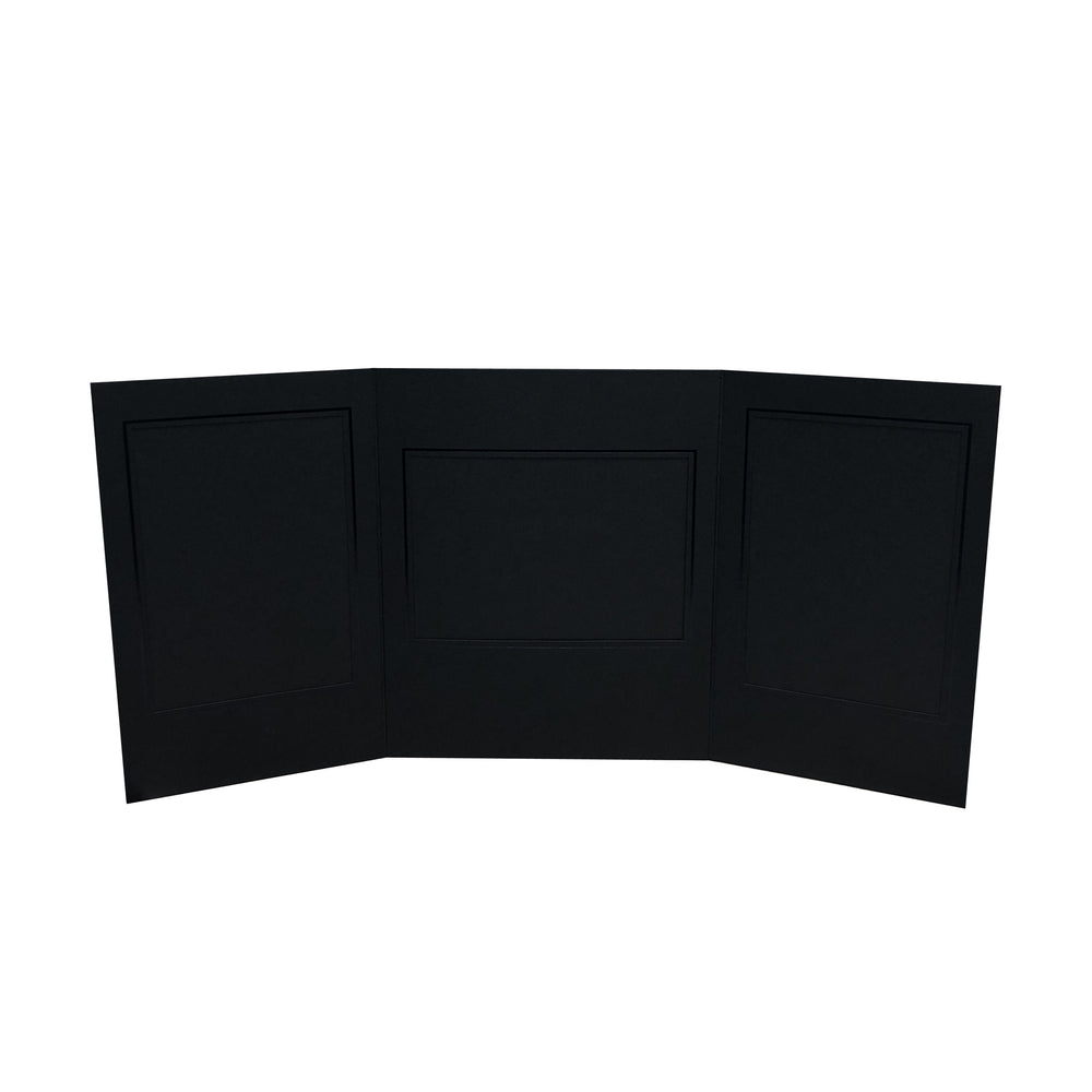 4x6/6x4/4x6 black Tri-Pod Folio frame with black trim