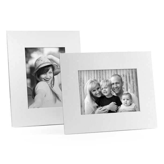 4x6, 5x7 or 8x10 White Angle Cut Easel Series frames