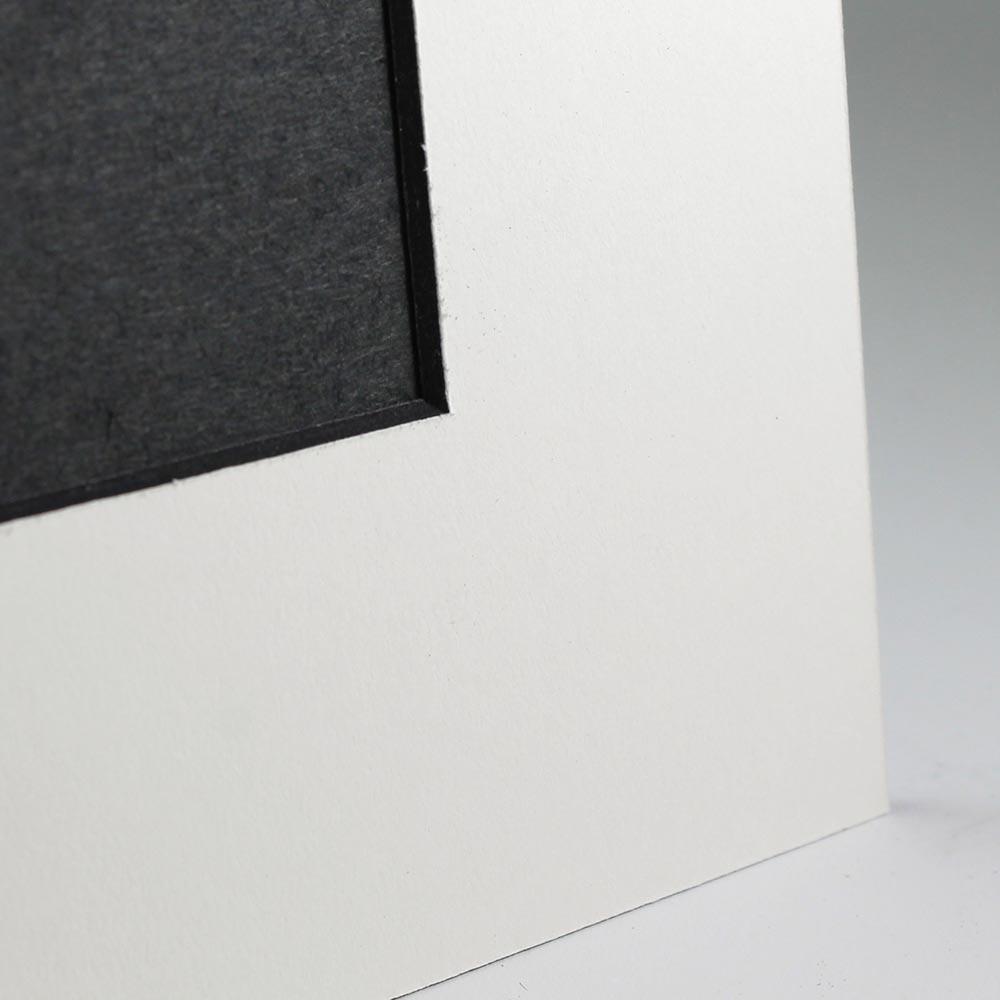 White Angle Cut Easel Series frames with black core