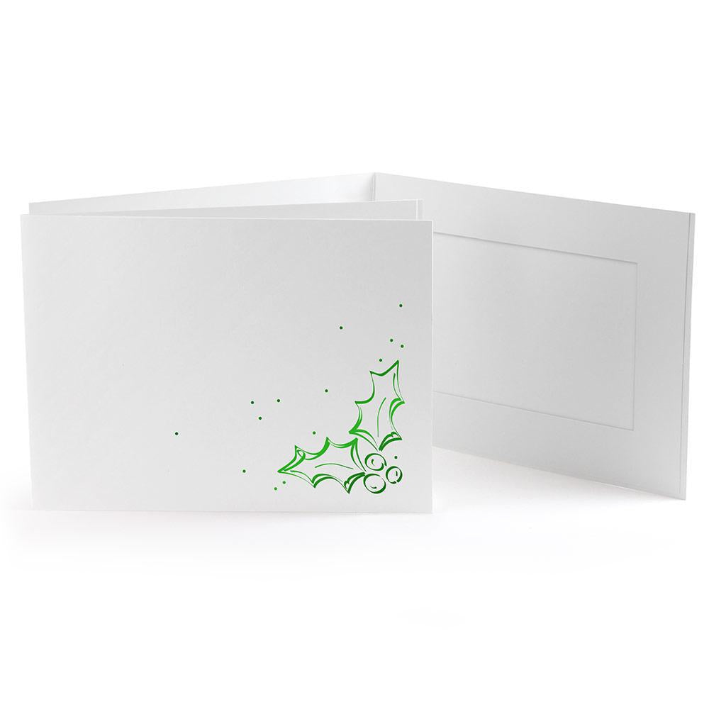 6x4 EconoBright Folders Stamped Series with holly foil stamp