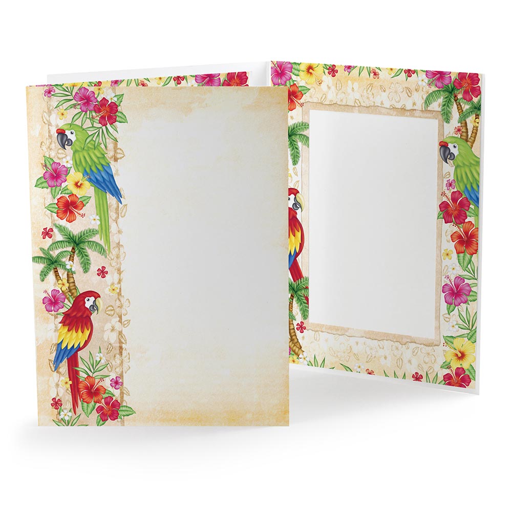 4x6 Tropical Parrots Folder frames