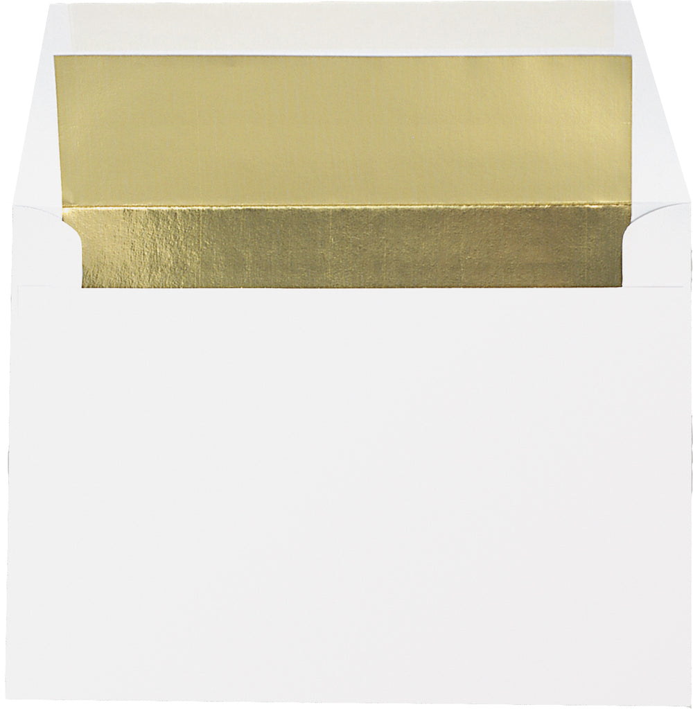 Gold Embossed Snowflake Holiday Greeting Card