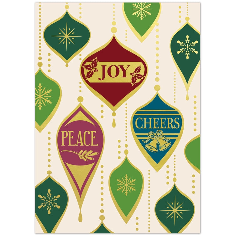 Peace and Joy Ornaments Holiday Greeting Card