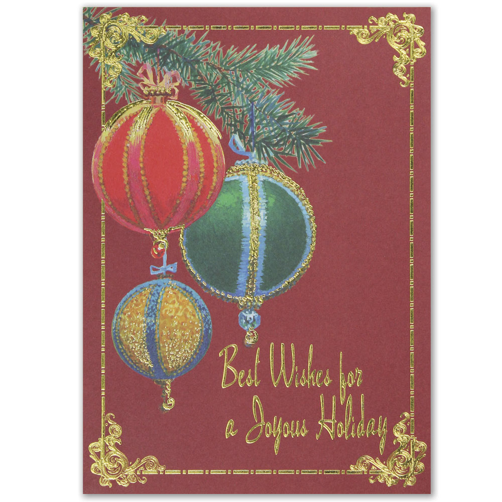 Victorian Ornaments Holiday Greeting Card
