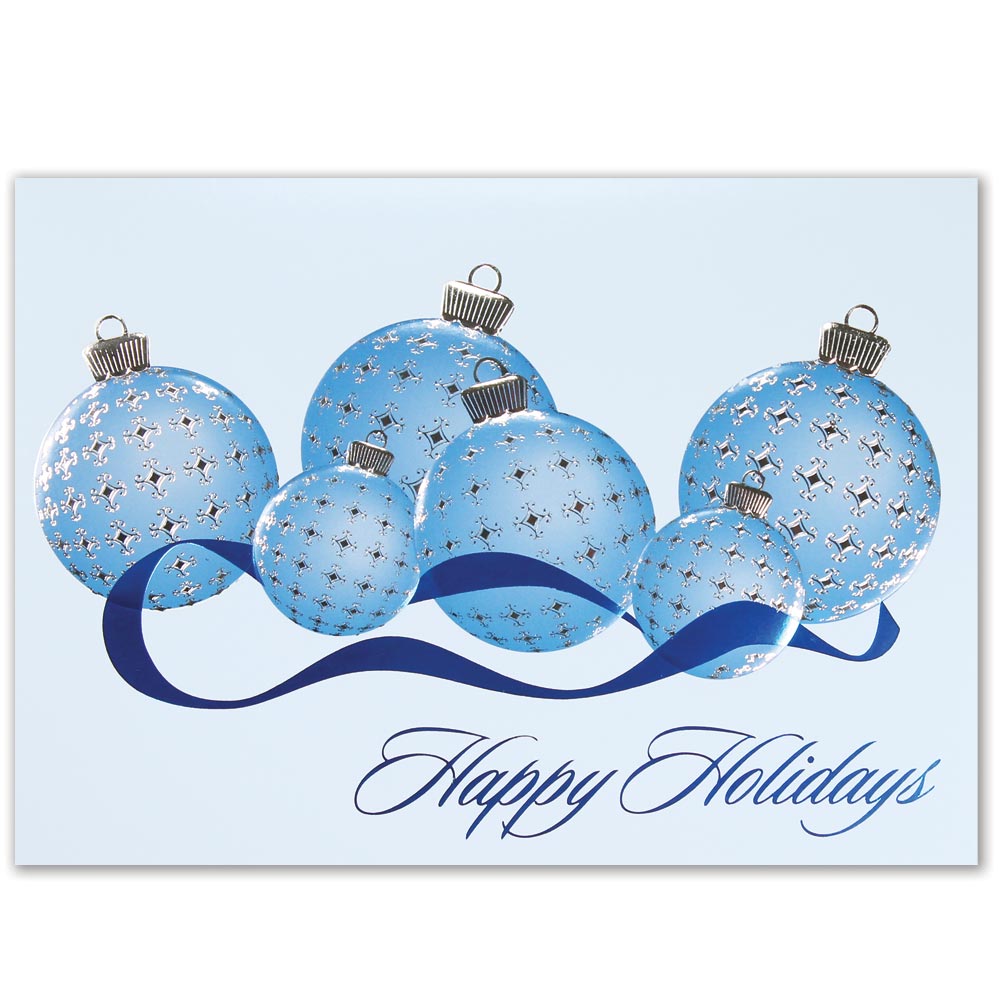 Plaid Ornaments Holiday Greeting Card