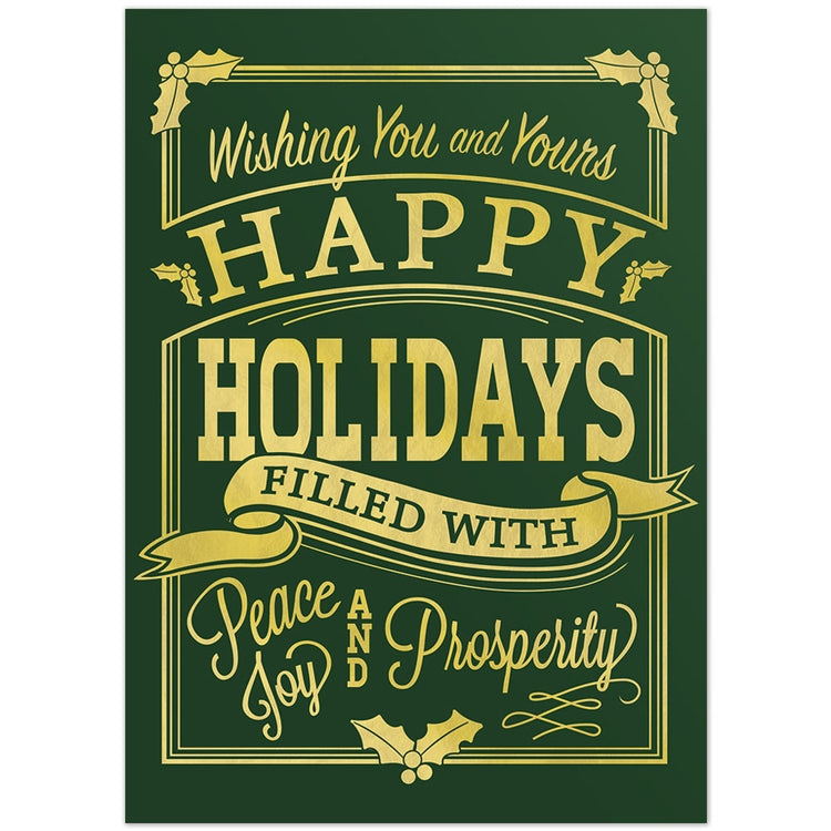 Happy Holidays Vintage Greeting Card