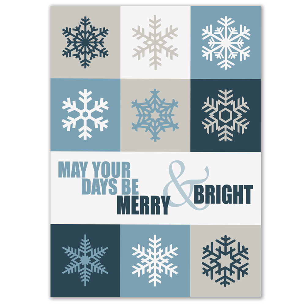 Tiled Snowflakes Holiday Greeting Card