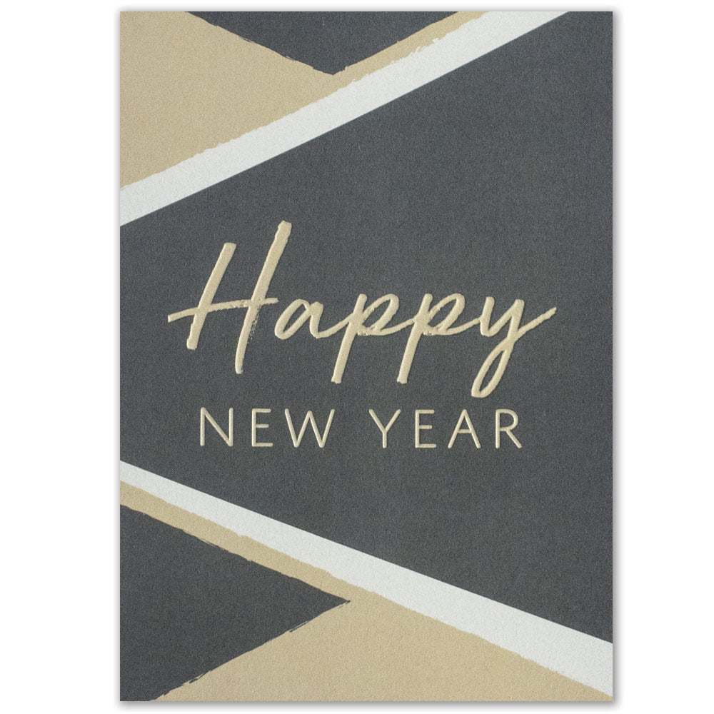 Geometric Happy New Year Greeting Card