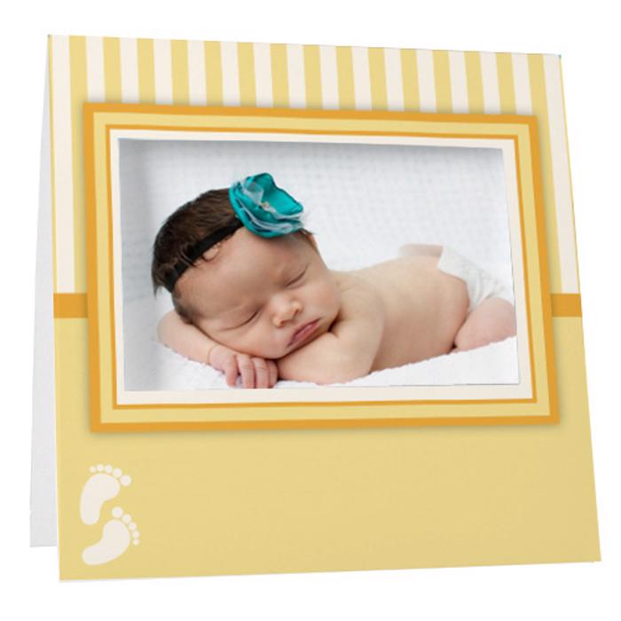 Yellow Baby Footprints Instax Frame