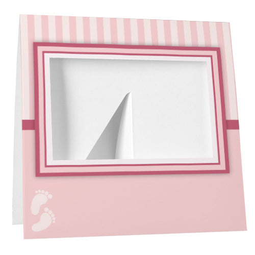 Pink Baby Footprints Instax Frame