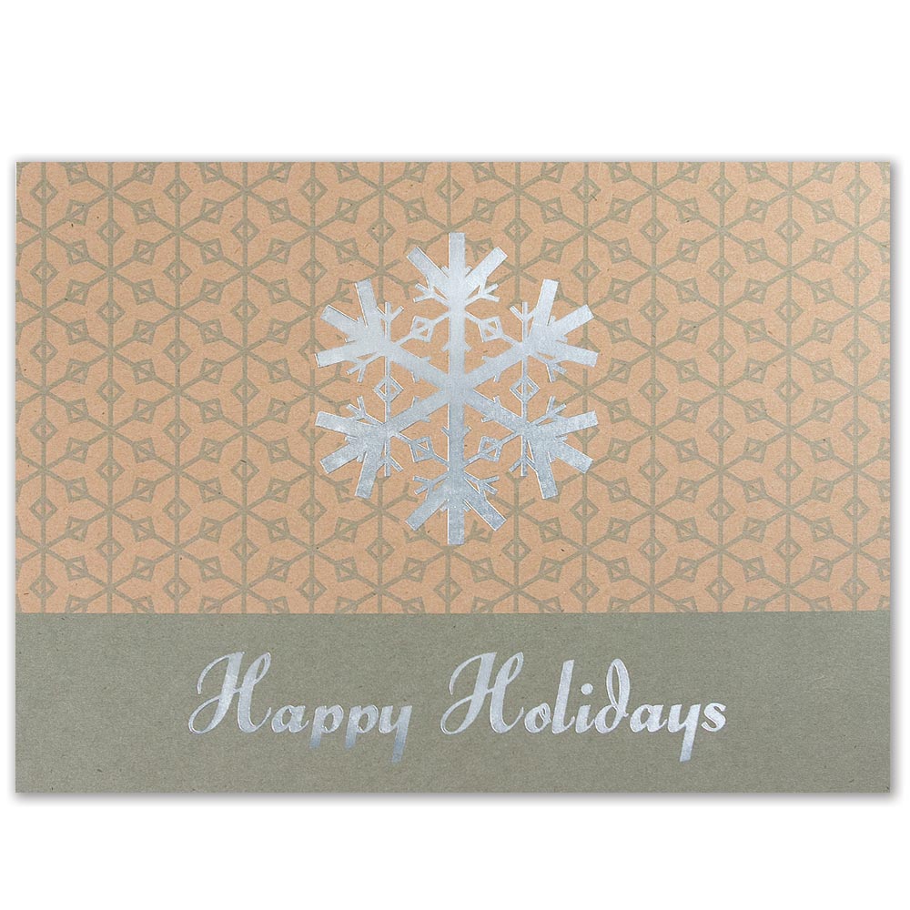 Silver Snowflake Holiday Greeting Card