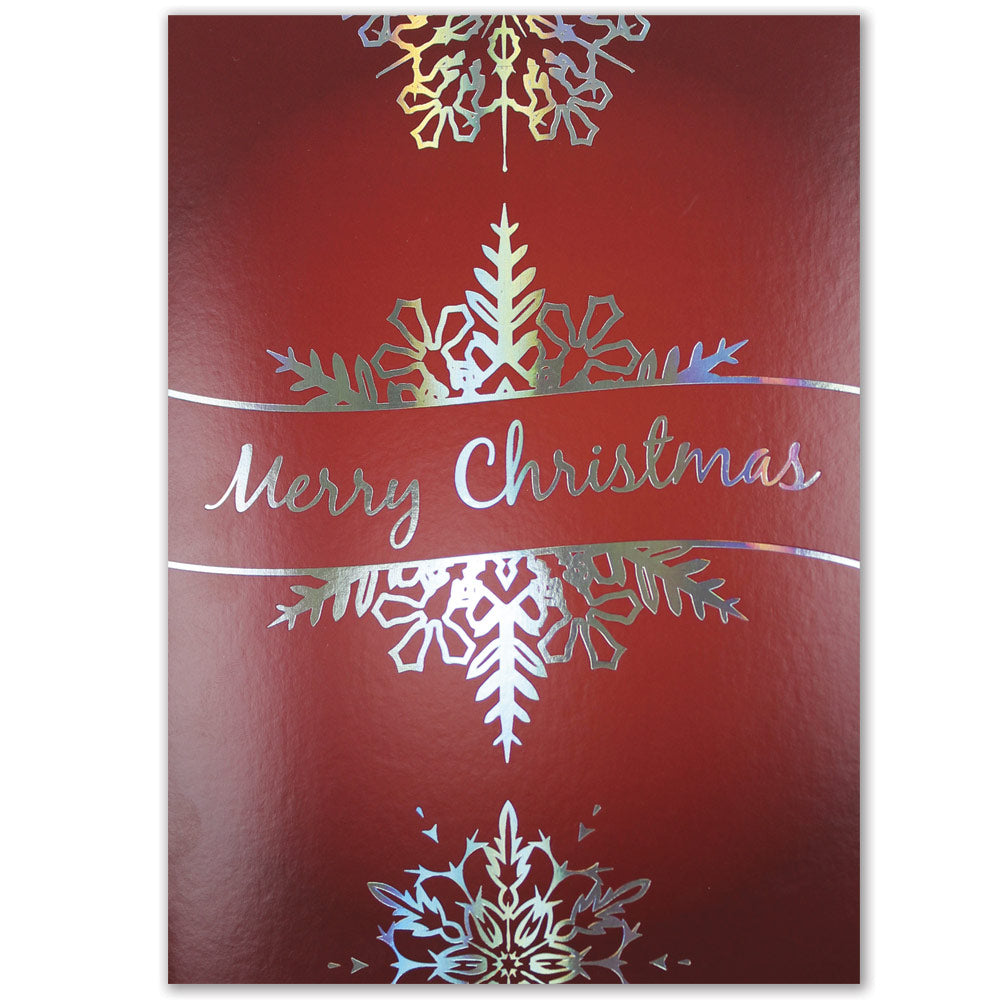 Iridescent Snowflake Holiday Greeting Card