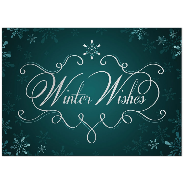 Winter Wishes Holiday Greeting Card