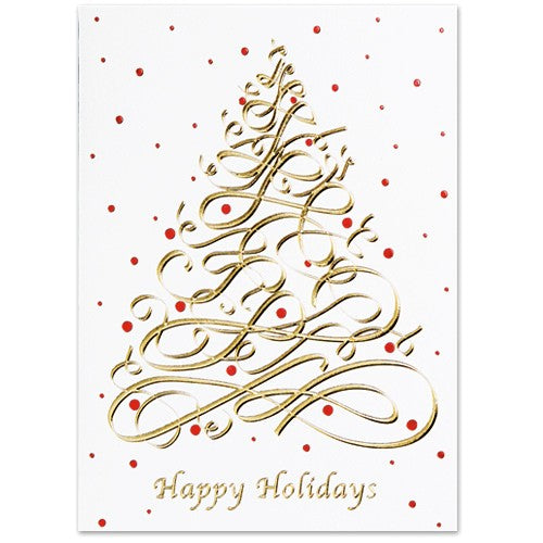 Modern Tree Holiday Greeting Card
