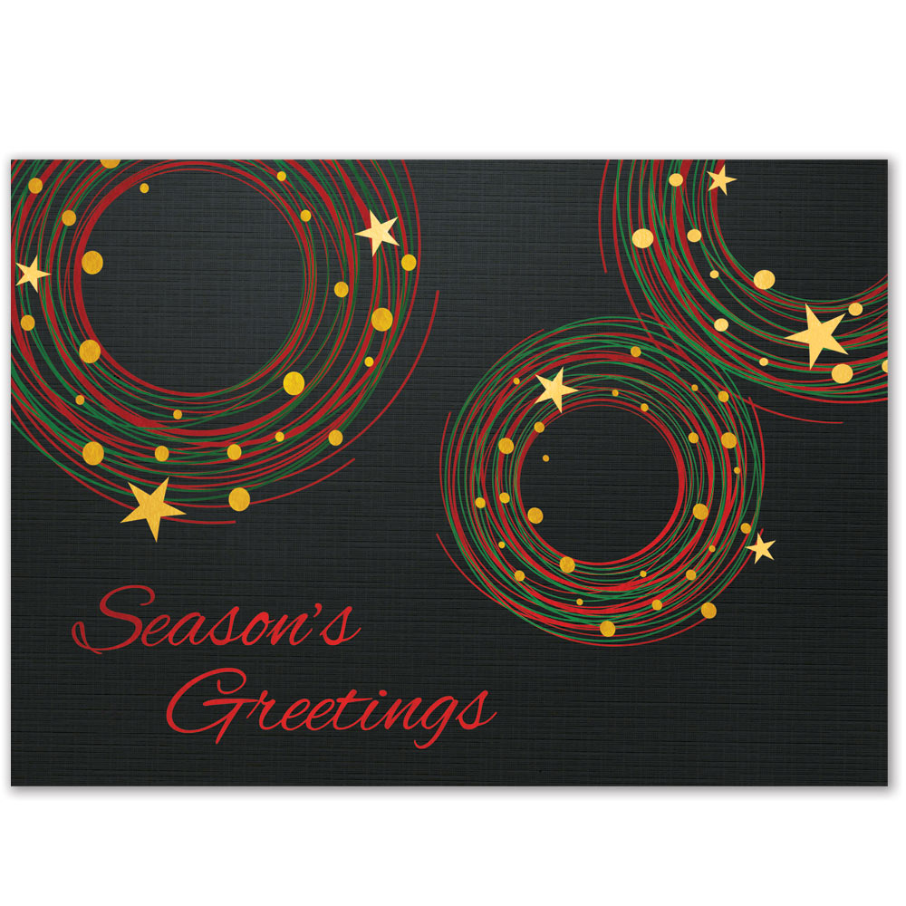 Festive Circles Holiday Greeting Card