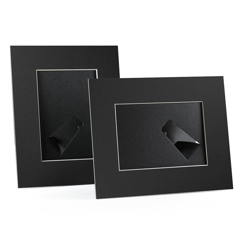 4x6, 5x7 or 8x10 Black Angle Cut Easel Series frames