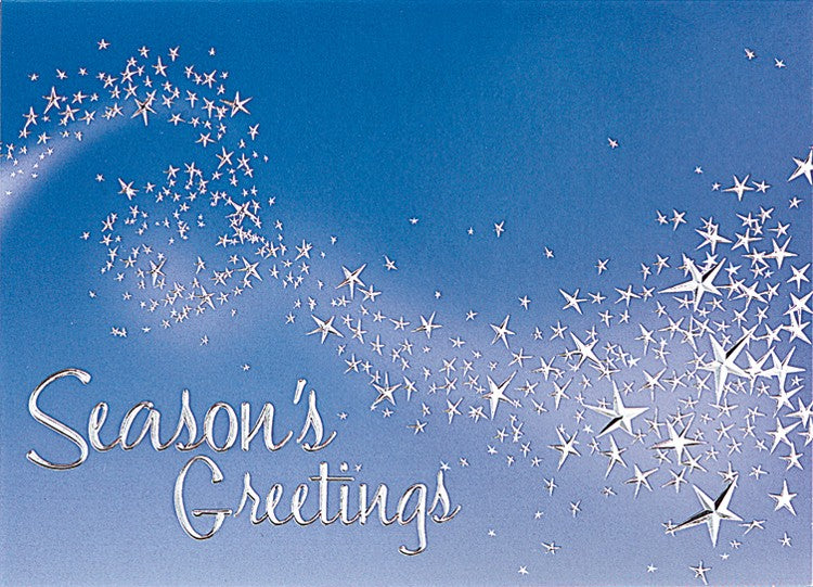 Magical Wisp of Stars Holiday Greeting Card