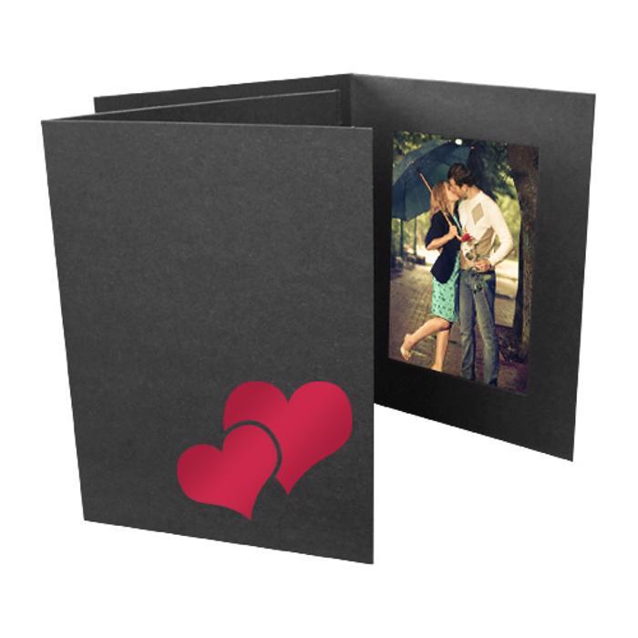 4x6 EconoBright Folders Stamped Series with two hearts foil stamp