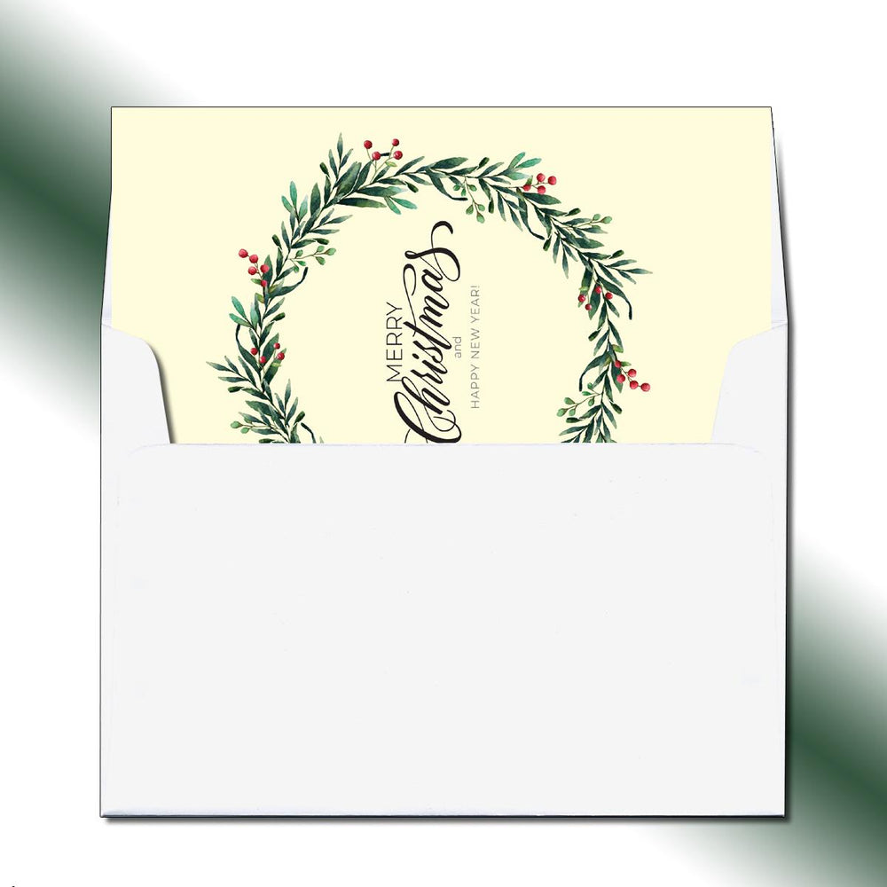 Folded Wreath Greeting Card