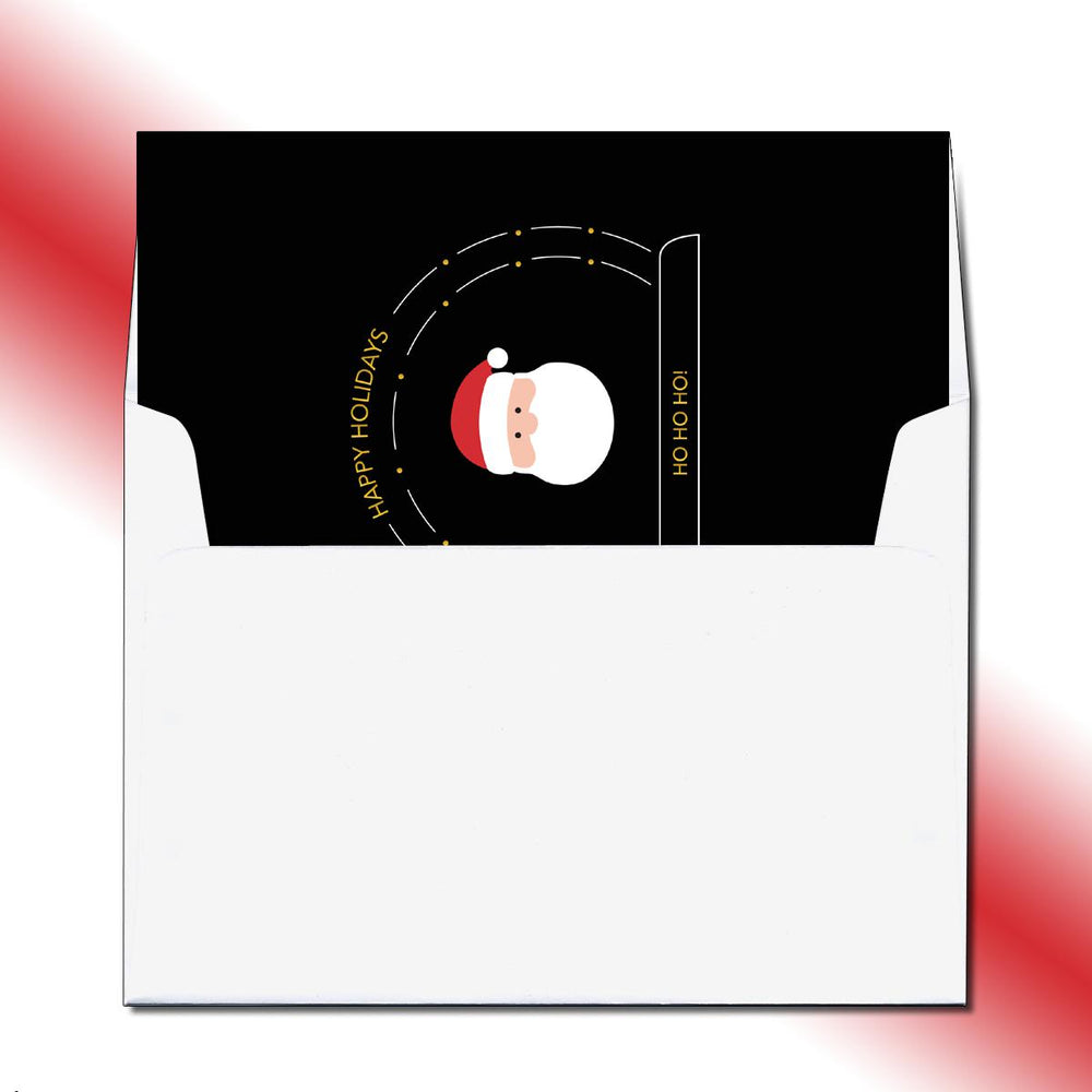 Santa's Snow Globe Greeting Card