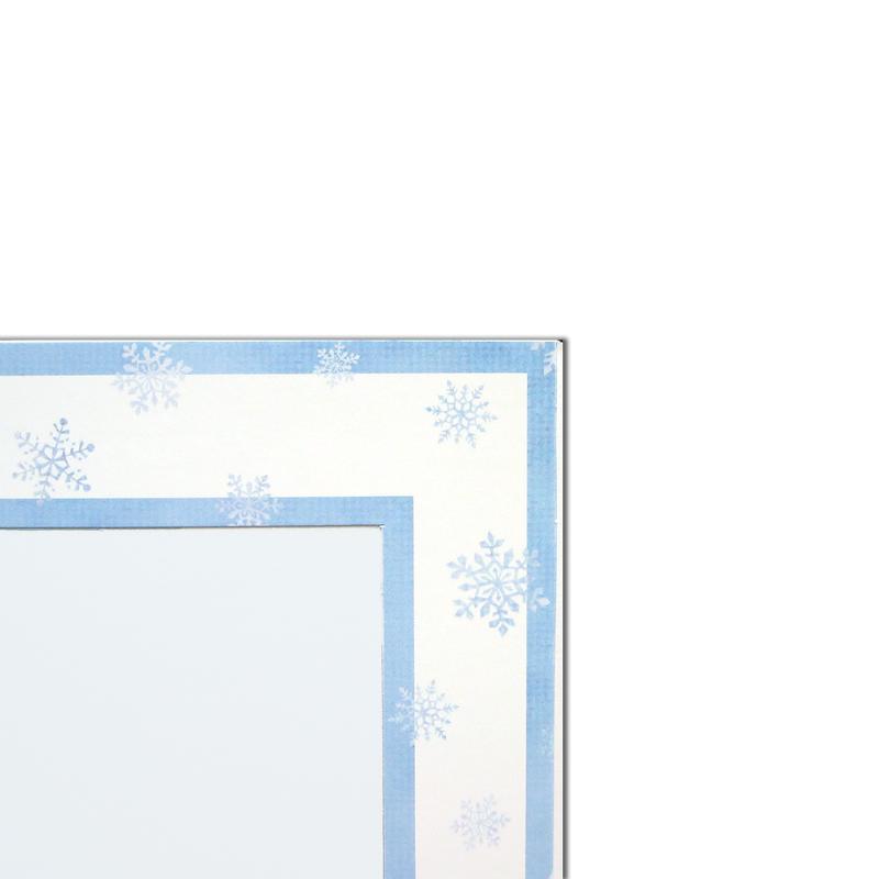 Christmas Santa Globe Folder frames with blue trim