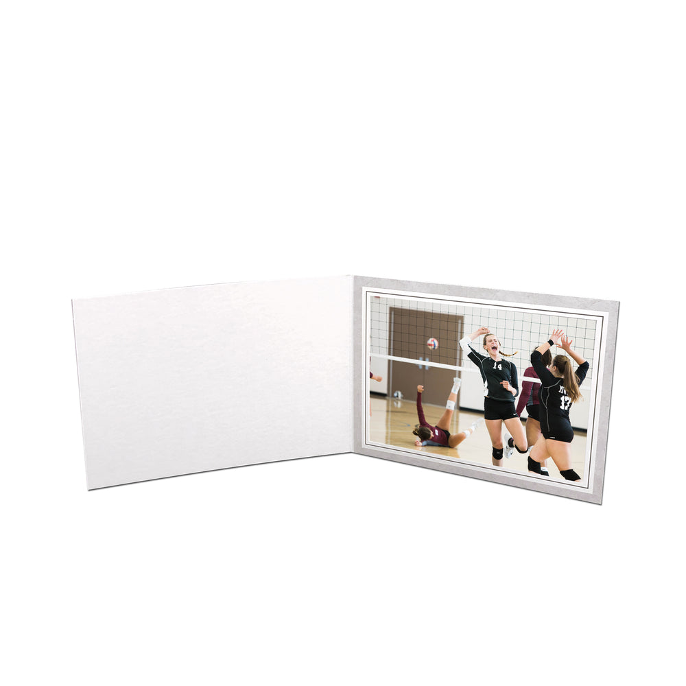 Gray Smooth Marble Gray Folder frames in horizontal orientation