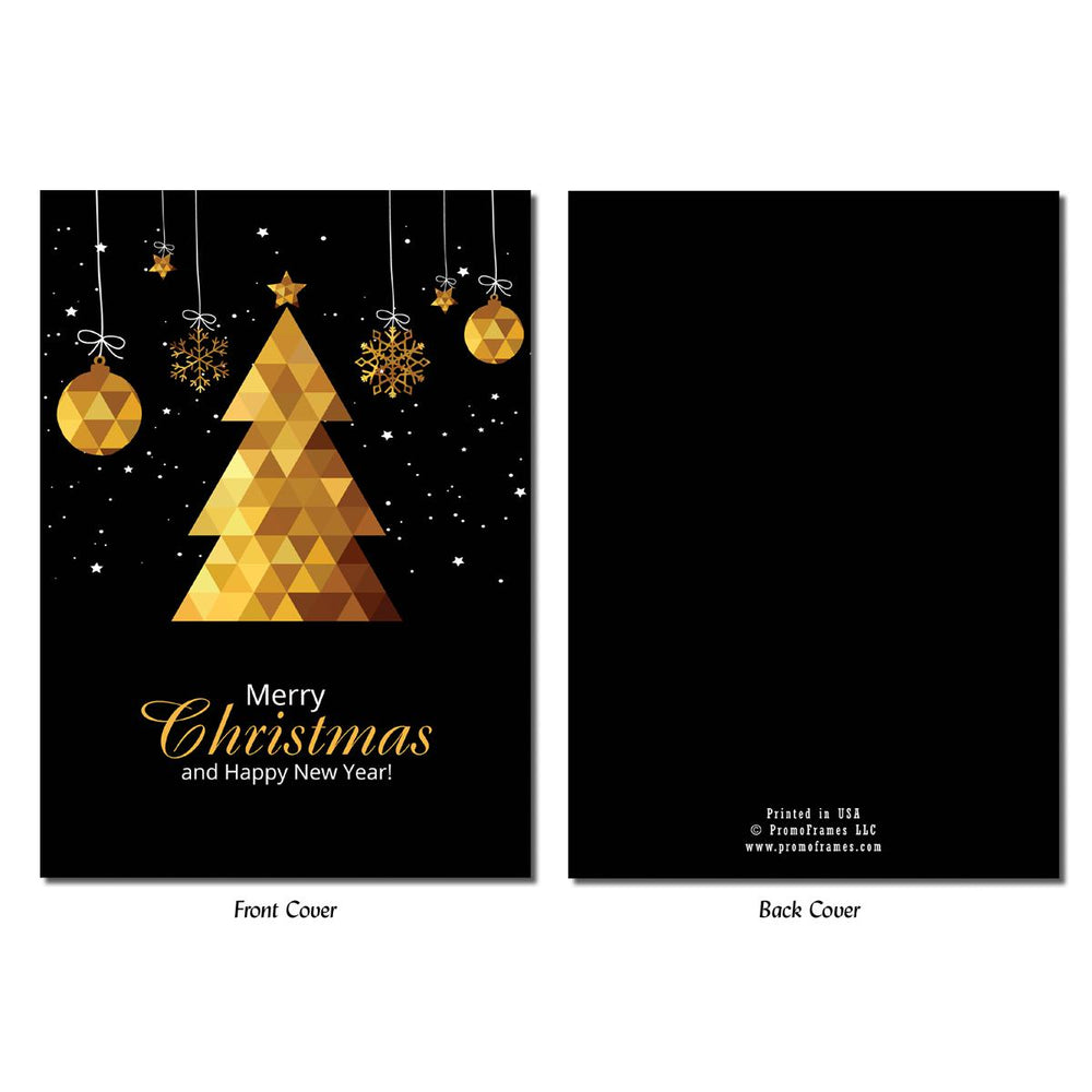 Front and back of Triangle Tree Greeting Card