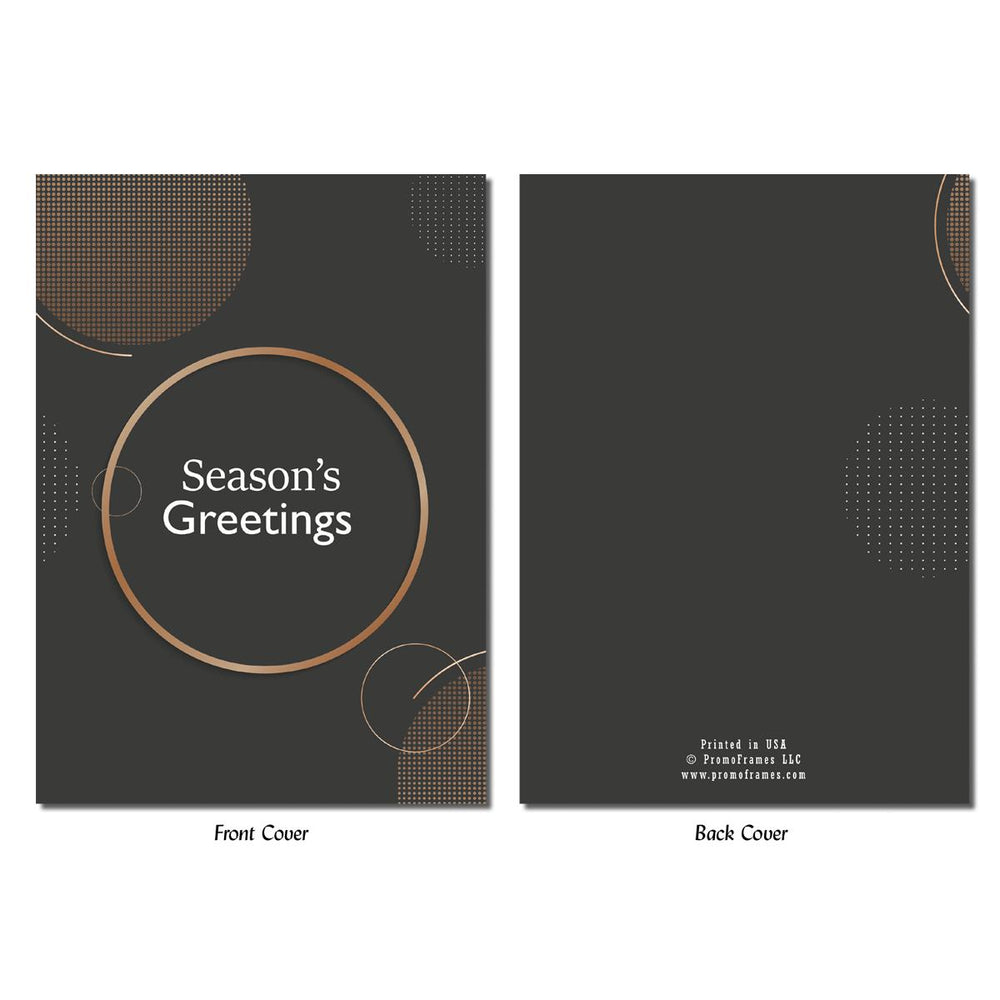 Front and back of Modern Rings Greeting Card