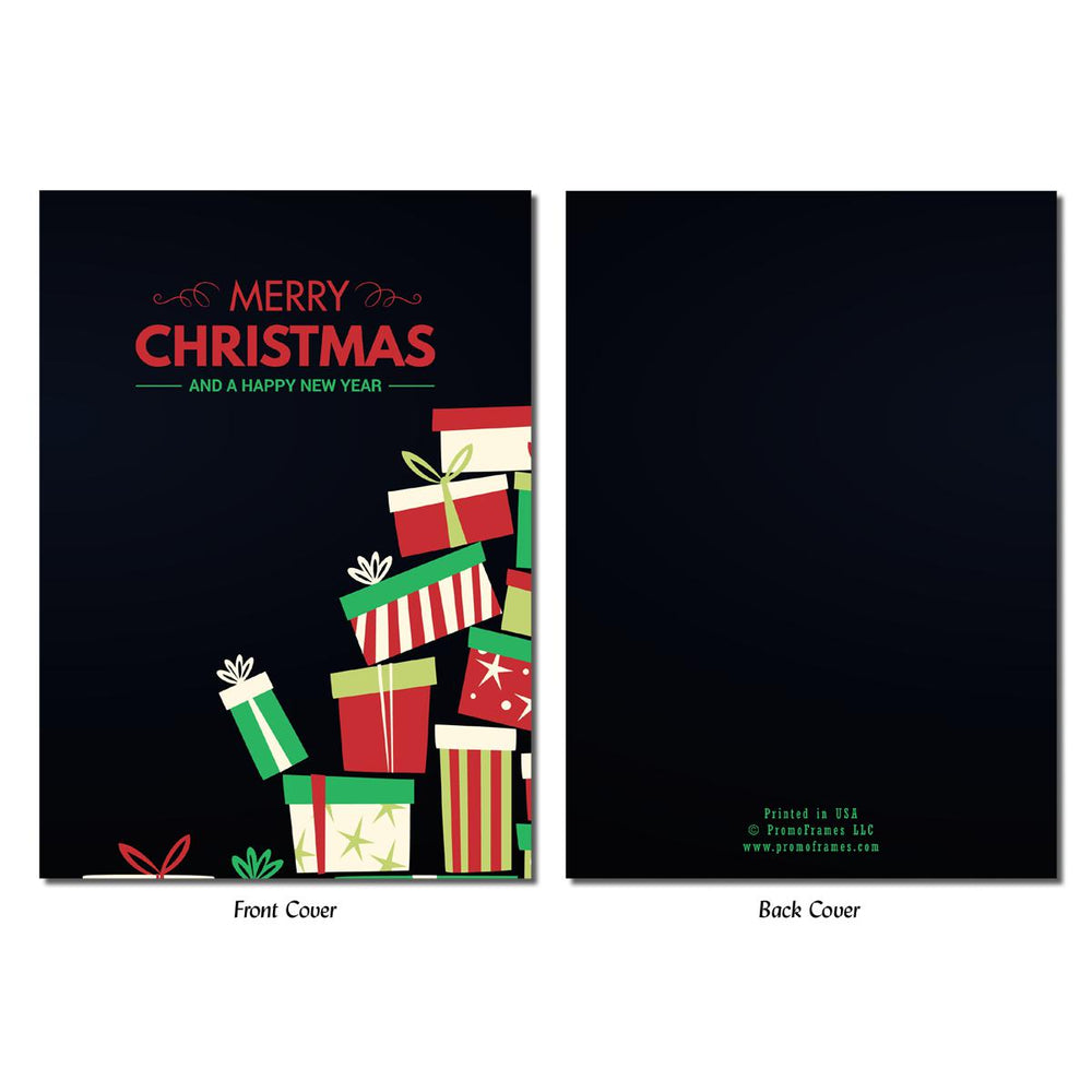Front and back of Pile of Presents Greeting Card