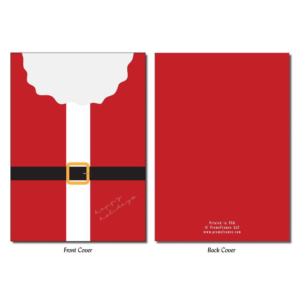 Front and back of Santa's Buckle Greeting Card