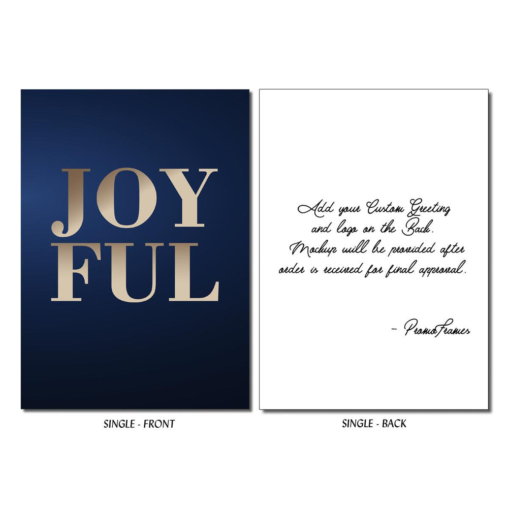 Front and back of Joyful Greeting Card