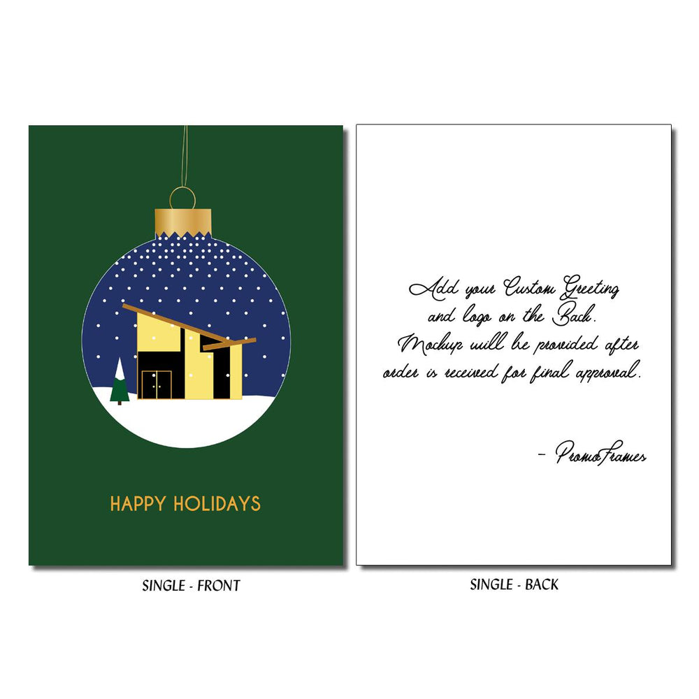 Front and back of Ornament Greeting Card