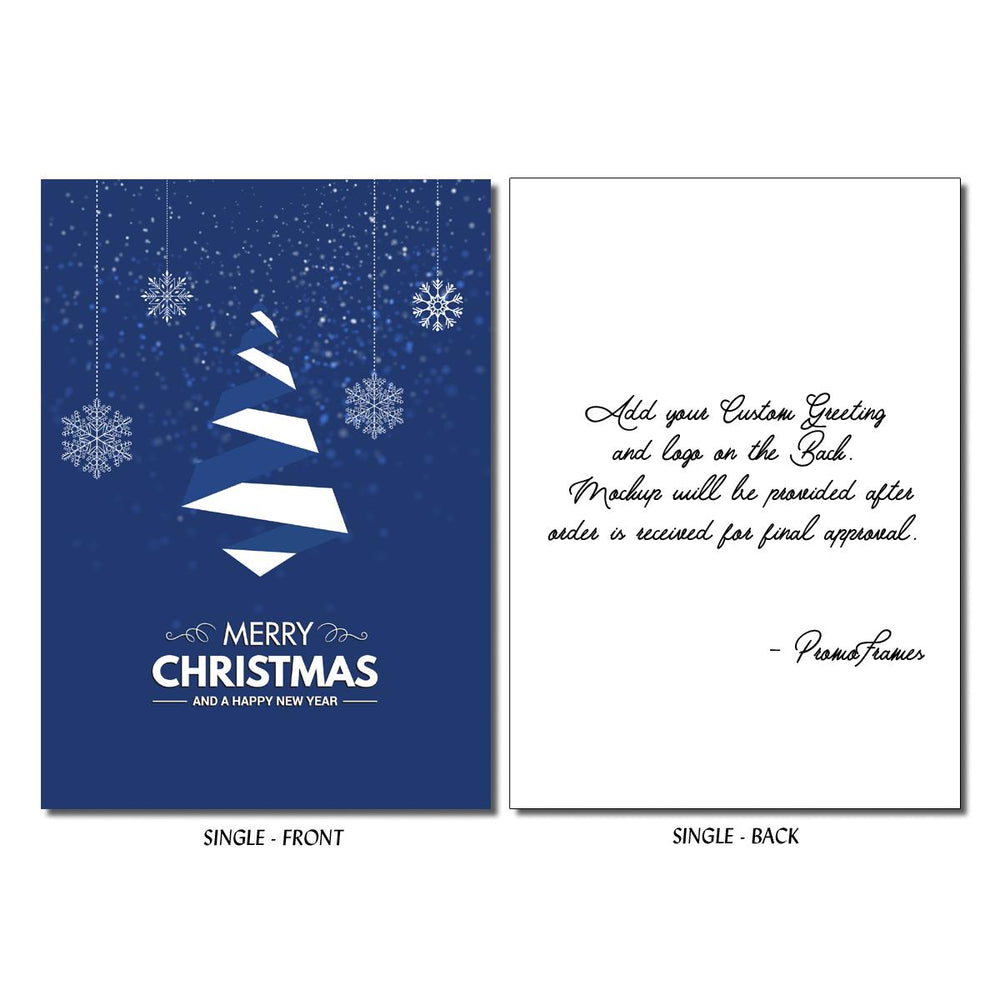 Front and back of Ribbon Tree Greeting Card