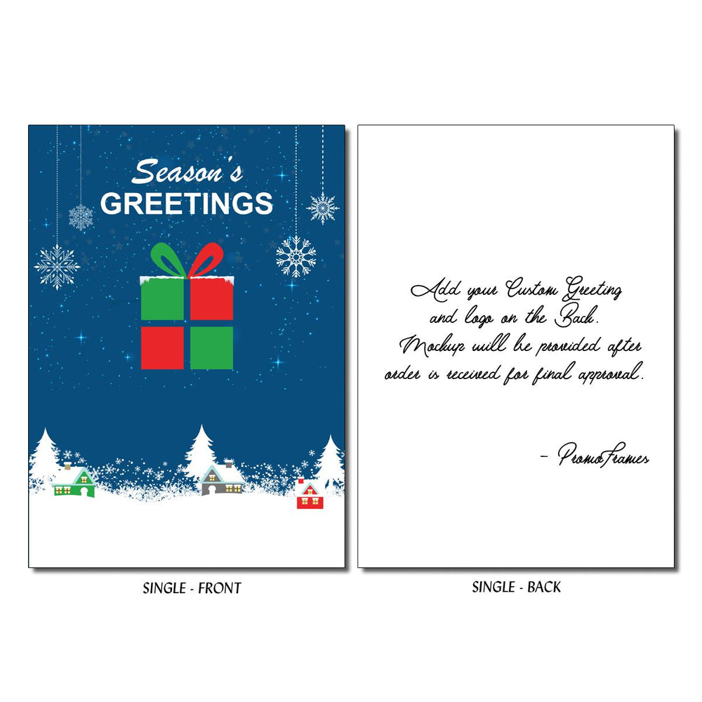 Front and back of Gift Box Greeting Card
