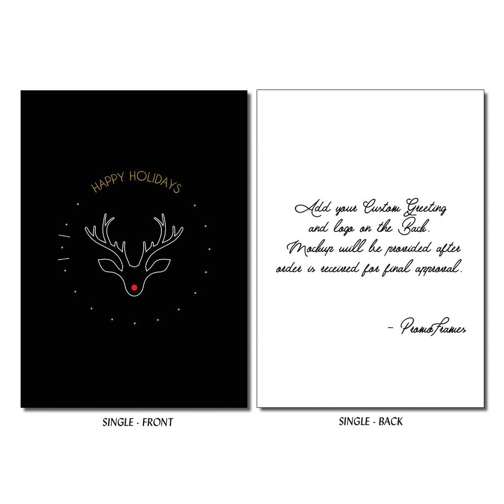 Front and back of Rudolph's Nose Greeting Card