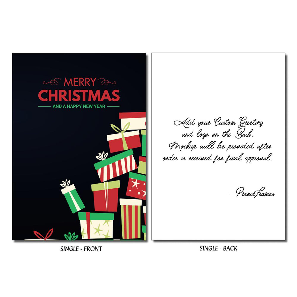 Front and back of Pile of Presents Greeting Card