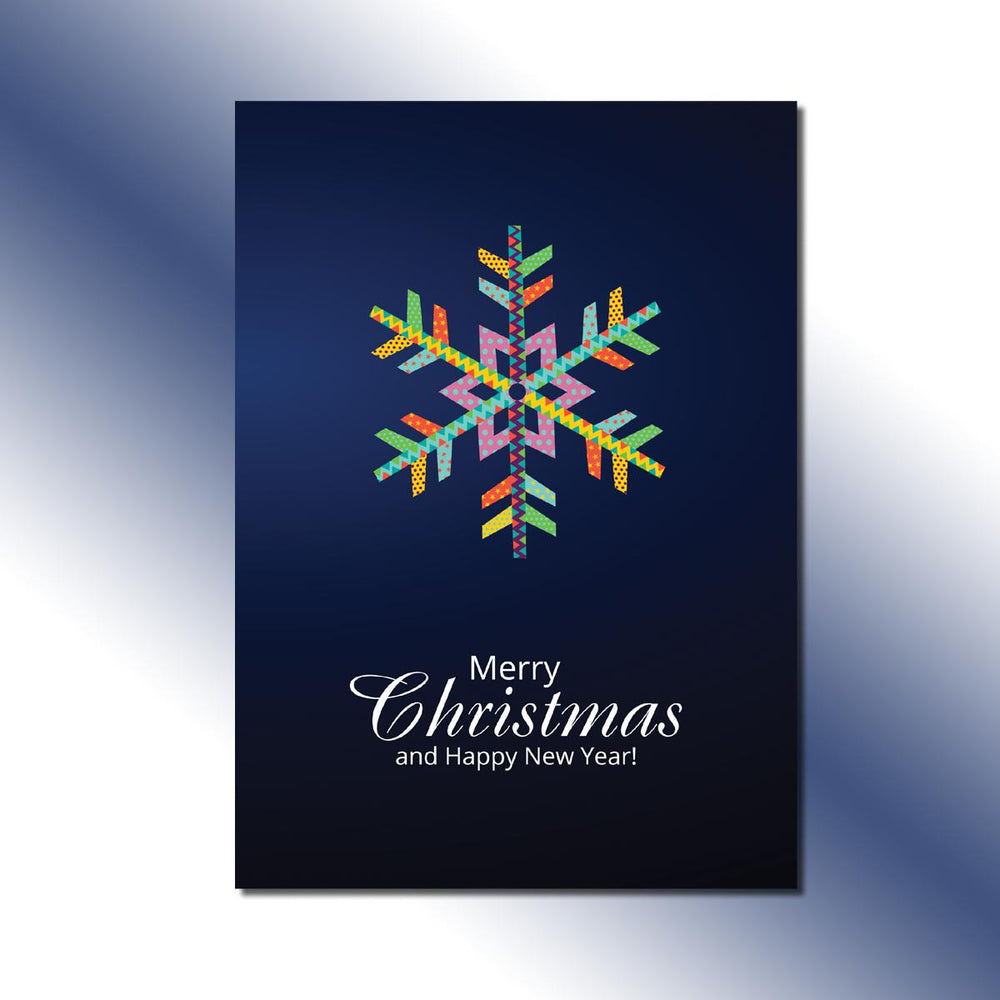 Single-side Colorful Snowflake Greeting Card