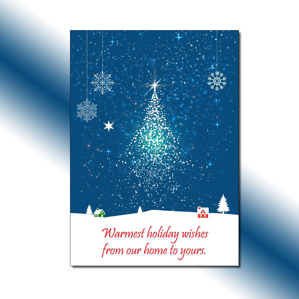 Single-side Starry Tree Greeting Card