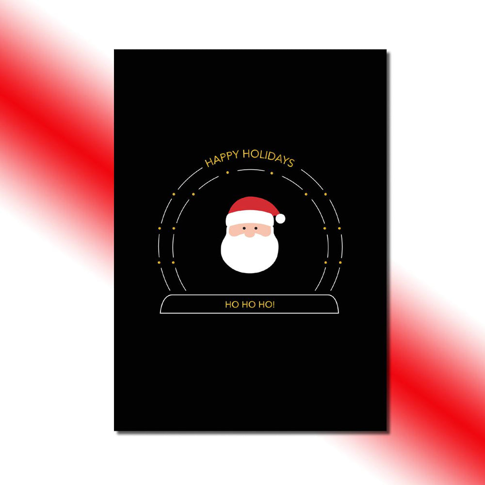 Single-side Santa's Snow Globe Greeting Card
